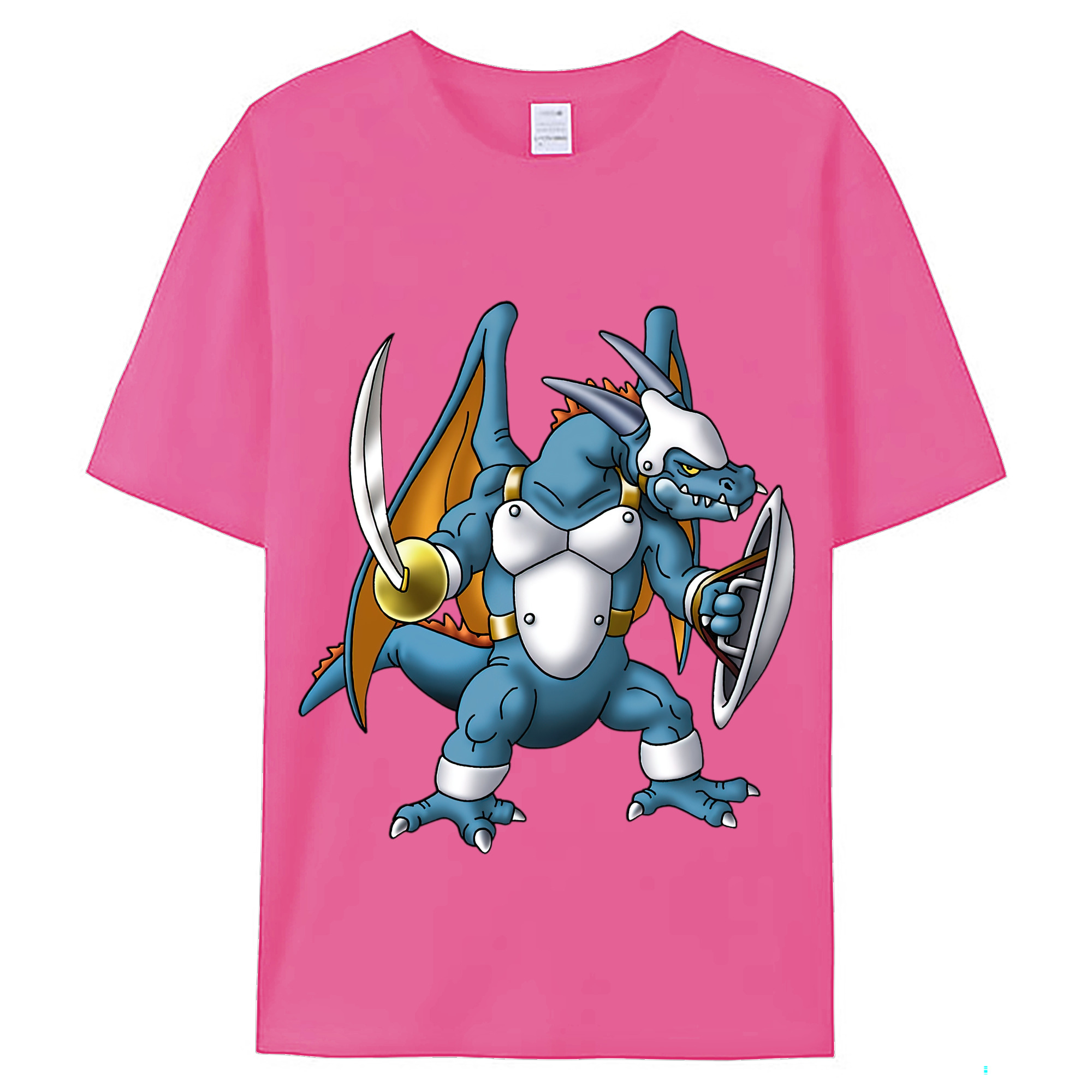 （画像用） ドラゴンクエスト Doragon Kuesuto Dragon Quest レディースカジュアルプリントTシャツ（綿100％）